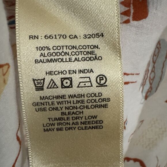 Anthropologie Womens SMALL Danielle Kroll Brooklynite Top Printed Aztec Art - Picture 7 of 9